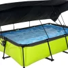 EXIT Lime Pool  Grün 220 x 150 x 65 cm m. Filterpumpe u. Sonnensegel*Exit Toys New