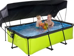 EXIT Lime Pool  Grün 220 x 150 x 65 cm m. Filterpumpe u. Sonnensegel*Exit Toys New