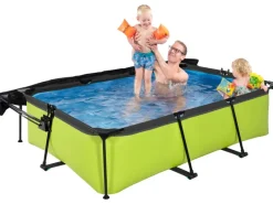 EXIT Lime Pool  Grün 220 x 150 x 65 cm m. Filterpumpe u. Sonnensegel*Exit Toys New