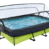 EXIT Lime Pool Grün 220 x 150 x 65 cm m. Filterpumpe u. Abdeckung*Exit Toys Hot
