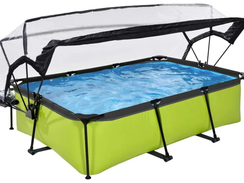 EXIT Lime Pool Grün 220 x 150 x 65 cm m. Filterpumpe u. Abdeckung*Exit Toys Hot