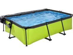 EXIT Lime Pool Grün 220 x 150 x 65 cm m. Filterpumpe u. Abdeckung*Exit Toys Hot