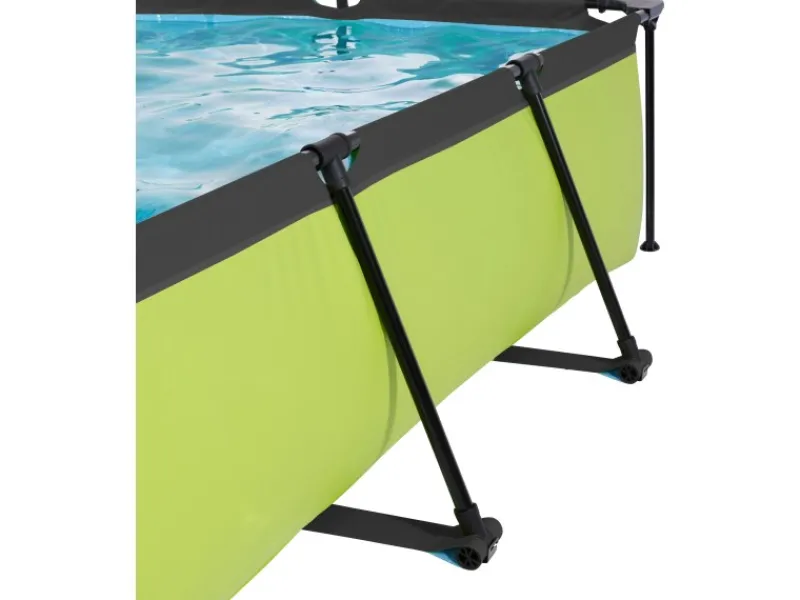 EXIT Lime Pool Grün 220 x 150 x 65 cm m. Filterpumpe u. Abdeckung*Exit Toys Hot