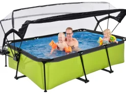 EXIT Lime Pool Grün 220 x 150 x 65 cm m. Filterpumpe u. Abdeckung*Exit Toys Hot