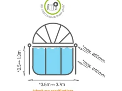 Exit Toys Poolüberdachung|EXIT Pool Sonnensegel ø 360 cm