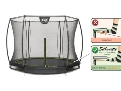 Exit Toys Trampoline|EXIT Silhouette Bodentrampolin D244cm mit Sicherheitsnetz - schwarz