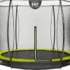 Exit Toys Trampoline|EXIT Silhouette Bodentrampolin D244cm mit Sicherheitsnetz - grün