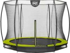 Exit Toys Trampoline|EXIT Silhouette Bodentrampolin D244cm mit Sicherheitsnetz - grün