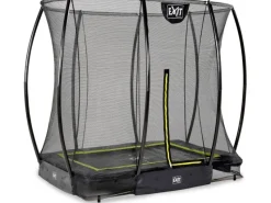 Exit Toys Trampoline|EXIT Silhouette Bodentrampolin 153 cm x 214 cm mit Sicherheitsnetz Schwarz