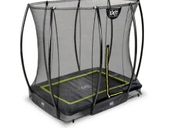 Exit Toys Trampoline|EXIT Silhouette Bodentrampolin 153 cm x 214 cm mit Sicherheitsnetz Schwarz