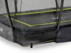 Exit Toys Trampoline|EXIT Silhouette Bodentrampolin 153 cm x 214 cm mit Sicherheitsnetz Schwarz