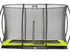 Exit Toys Trampoline|EXIT Silhouette Bodentrampolin 244x366cm mit Sicherheitsnetz - grün