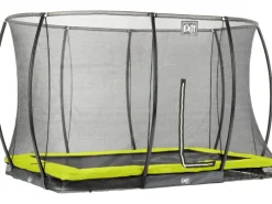 Exit Toys Trampoline|EXIT Silhouette Bodentrampolin 244x366cm mit Sicherheitsnetz - grün