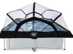 Exit Toys Aufstellpools|Pool Abdeckung|EXIT Soft Grey Pool Grau 300 x 200 x 65 cm m. Filterpumpe u. Abdeckung