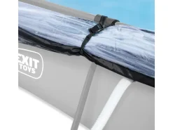Exit Toys Aufstellpools|Pool Abdeckung|EXIT Soft Grey Pool Grau 300 x 200 x 65 cm m. Filterpumpe u. Abdeckung