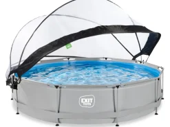 EXIT Soft Grey Pool Grau ø 360 x 76 cm m. Filterpumpe u. Abdeckung*Exit Toys Outlet