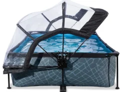 EXIT Stone Pool Grau 300x200x65cm m. Filterpumpe u. Abdeckung*Exit Toys Discount