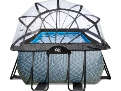 EXIT Stone Pool Grau 540x250x100cm m. Sandfilterpumpe u. Abdeckung*Exit Toys Discount