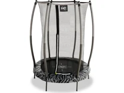 Exit Toys Trampoline|Gartenspielgeräte|EXIT Tiggy junior Trampolin Schwarz-Grau Ø140cm m. Sicherheitsnetz