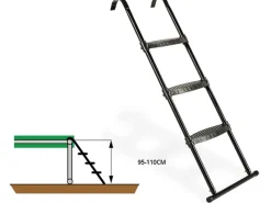 Exit Toys Trampoline|EXIT Trampolin Leiter Schwarz f. Rahmenhöhe von 95-110cm