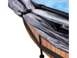 EXIT Wood Pool Braun ø 244 x 76 cm m. Filterpumpe u. Abdeckung*Exit Toys Online