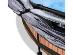 EXIT Wood Pool Braun Ø360x76cm m. Filterpumpe u. Abdeckung*Exit Toys