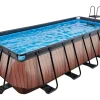 Exit Toys Aufstellpools|EXIT Wood Pool Braun 540x250x122cm m. Filterpumpe