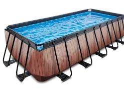 Exit Toys Aufstellpools|EXIT Wood Pool Braun 540x250x122cm m. Filterpumpe