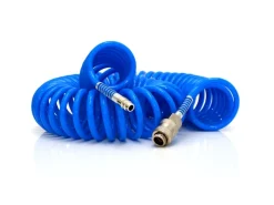 eyepower Schlauch Kupplungen|15 m Druckluftschlauch 1/4" Spiralförmig 10 Bar in Blau