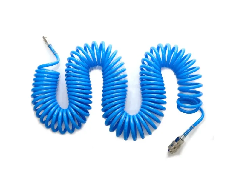 eyepower Schlauch Kupplungen|15 m Druckluftschlauch 1/4" Spiralförmig 10 Bar in Blau