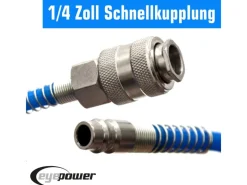 eyepower Schlauch Kupplungen|15 m Druckluftschlauch 1/4