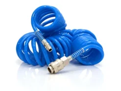 eyepower Schlauch Kupplungen|7.5 m Druckluftschlauch 1/4" Spiralförmig 10 Bar in Blau