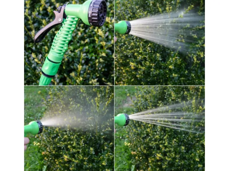 eyepower Gartenschläuche|Flexibler Gartenschlauch mit Brause und Anschluss-Stück 15 m Grün