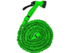 Flexibler Gartenschlauch mit Brause und Anschluss-Stück 7.5 m Grün*eyepower Clearance