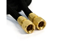 eyepower Gartenschläuche|Flexibler Gartenschlauch mit Brause und Anschluss-Stück 7.5 m Schwarz