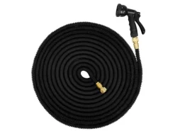 eyepower Gartenschläuche|Flexibler Gartenschlauch mit Brause und Anschluss-Stück 30 m Schwarz