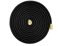 eyepower Gartenschläuche|Flexibler Gartenschlauch mit Brause und Anschluss-Stück 22.5 m Schwarz