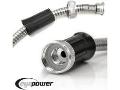 Knickfreier Edelstahlschlauch mit Anschluss-Stück 22.5 m Silber*eyepower Outlet