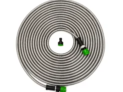 Knickfreier Edelstahlschlauch mit Anschluss-Stück 15 m Silber*eyepower Hot