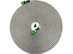 eyepower Schlauch Kupplungen|Gartenschläuche|Knickfreier Edelstahlschlauch mit Anschluss-Stück 30 m Silber