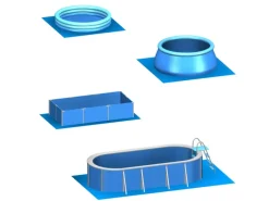 eyepower Outdoor Whirlpools|Poolmatte 62 x 62 cm 32er Set Blau