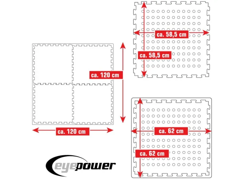 Poolmatte 62 x 62 cm 4er Set Grün*eyepower Sale