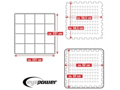 Poolmatte 62 x 62 cm 16er Set Grün*eyepower Hot