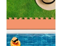 eyepower Pooltechnik|Aufstellpools|Poolmatte 50 x 50 cm 8er Set Orange