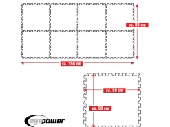 eyepower Pooltechnik|Aufstellpools|Poolmatte 50 x 50 cm 8er Set Orange