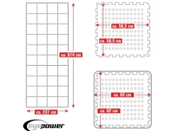 Poolmatte 62 x 62 cm 44er Set Grün*eyepower Hot