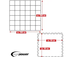 eyepower Outdoor Whirlpools|Pooltechnik|Poolunterlage 50 x 50 cm 36er Set Blau