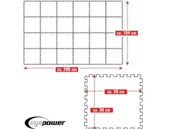 eyepower Outdoor Whirlpools|Poolunterlage 50 x 50 cm 24er Set Blau