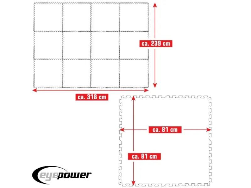Poolunterlage 81 x 81 cm 12er Set Blau*eyepower