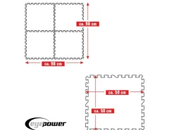 Poolunterlage 50 x 50 cm 4er Set Blau*eyepower Outlet